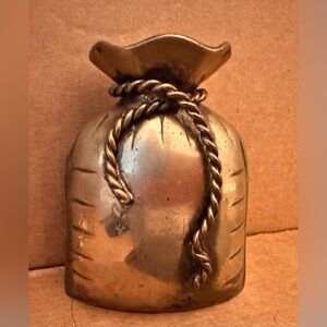 Vintage Brass Rope Decor Accent Piece/Vase